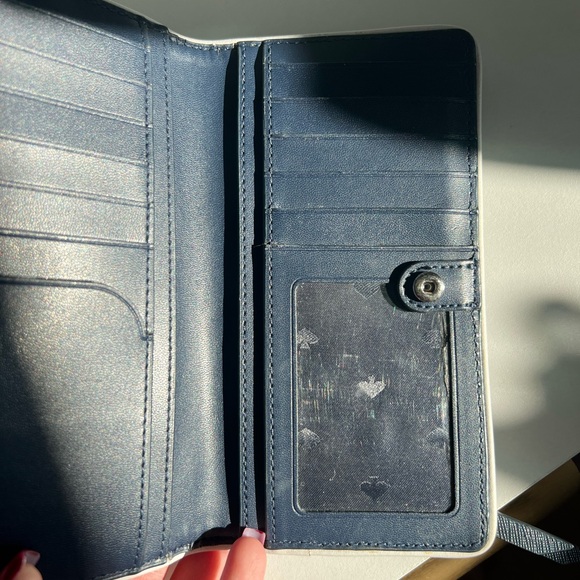 Kate Spade New York Cameron Denim Colorblock Large Slim Bifold Wallet - Picture 6 of 8